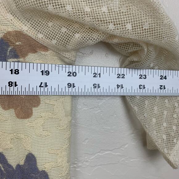 Anthropologie Top Blouse Meadow Rue Anja Floral Lace Mesh  - L - Picture 4 of 7